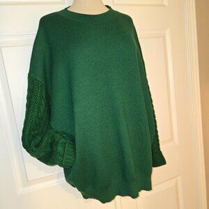 NWT Beeson River Emerald Green Oversized Small Sweater Knitted